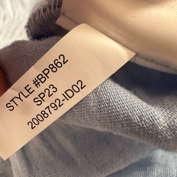 NWT J. Crew V-Neck Midi Maxi Dress Soft Cotton Gauze Large Tall Long LT Blue - Picture 10 of 11